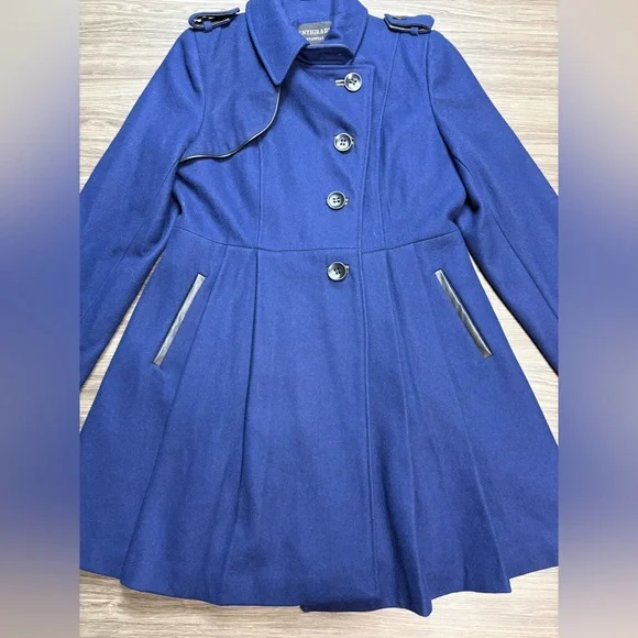 Centigrade Navy Wool Pea Coat Size Small - Picture 2 of 9